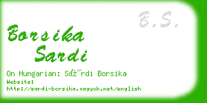 borsika sardi business card